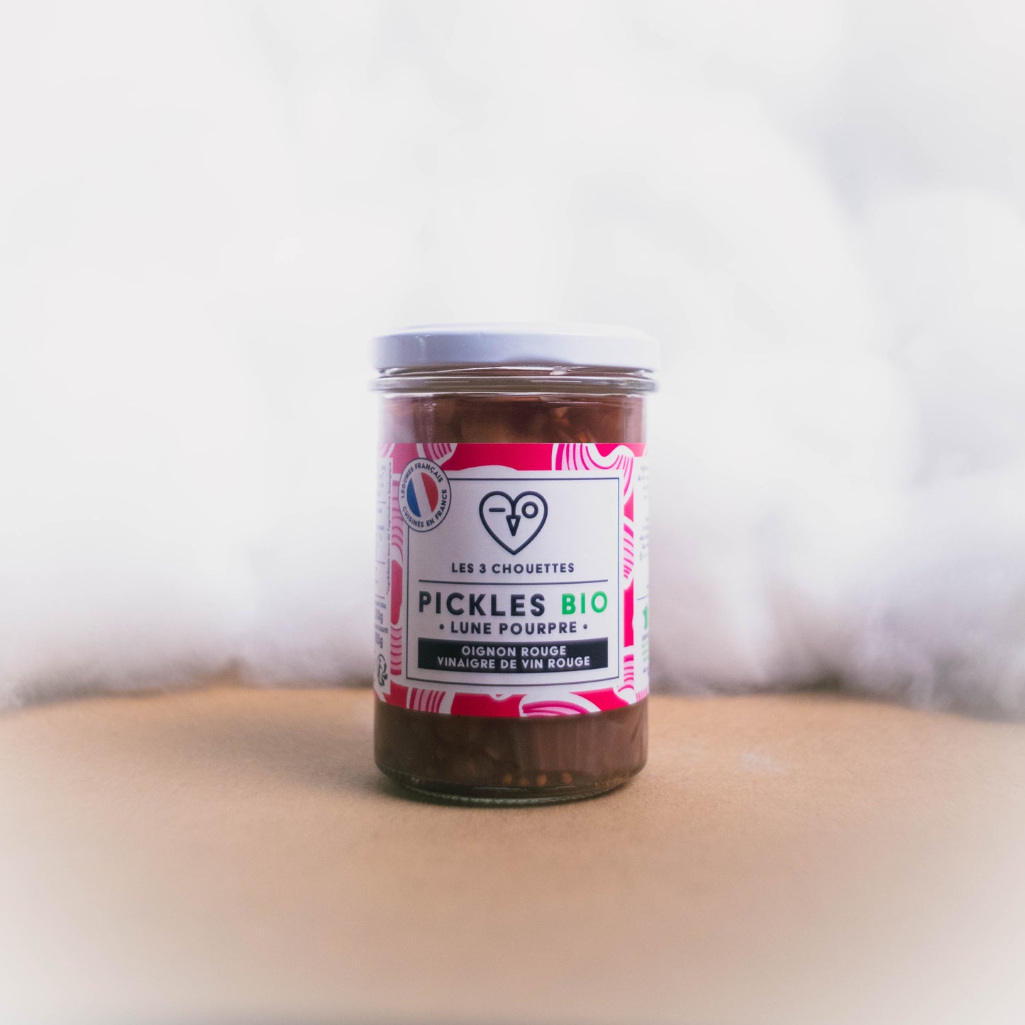Pickles Oignon Rouge Bio - Les 3 Chouettes - epicerie fine Les Epicurieuses