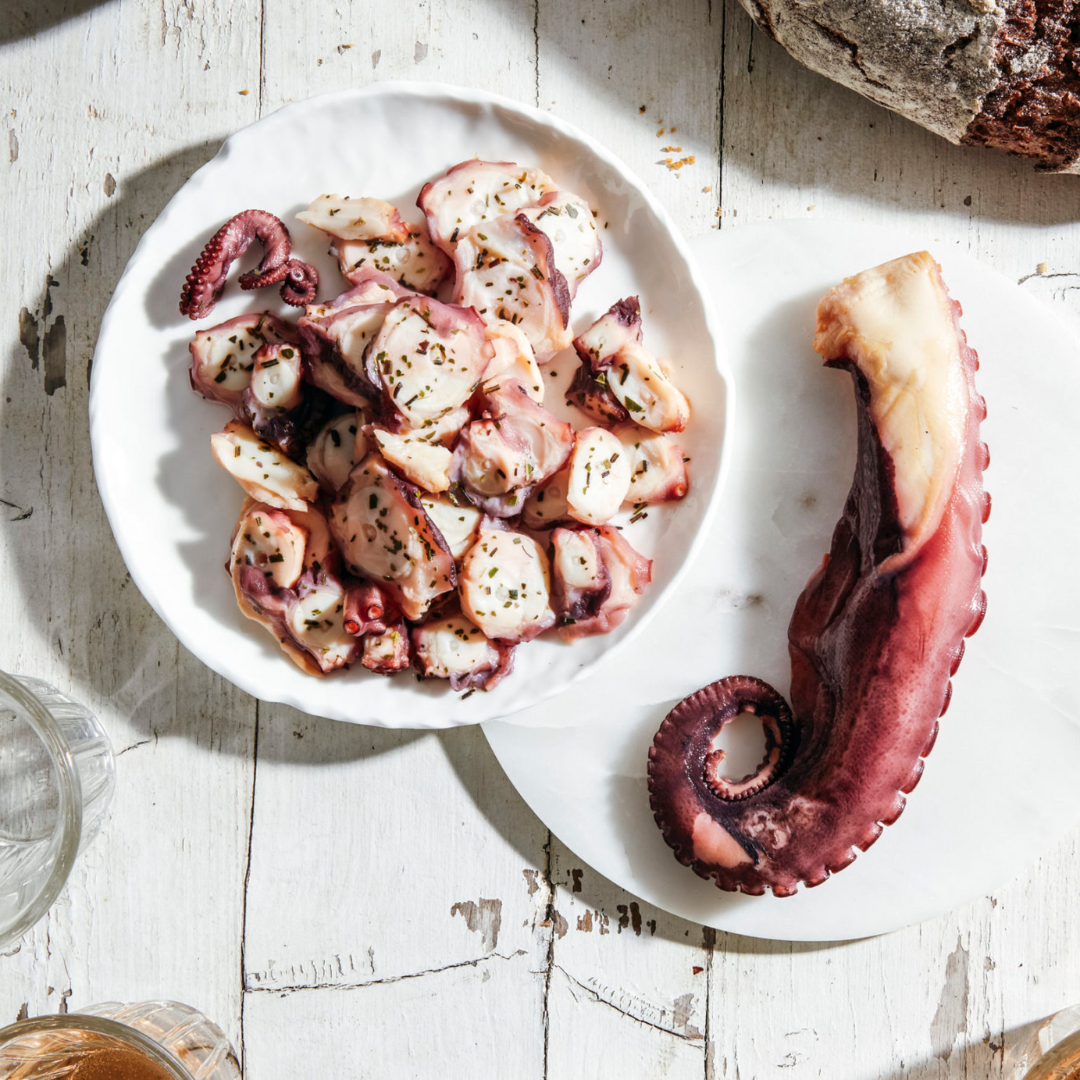 Poulpe de roche fumé tranché - Maison Matthieu - Poisson - épicerie fine Les Épicurieuses