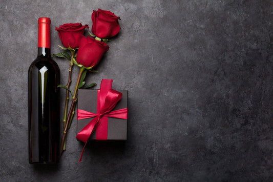Bouteilles et cadeaux pour la saint-Valentin 