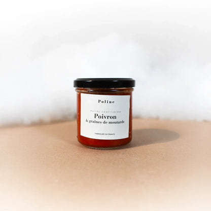 Confiture Poline - Poivron & Graine de Moutarde - Confiture - épicerie fine Les Épicurieuses