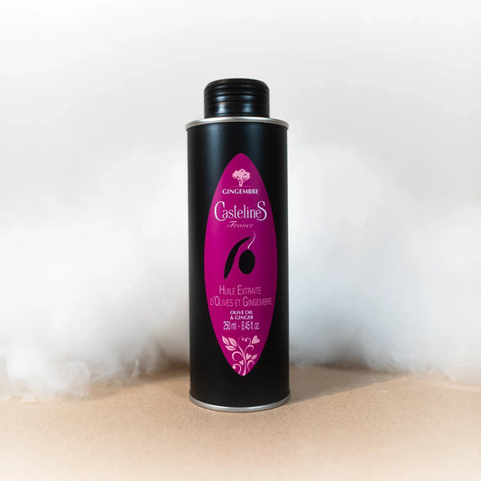 Huile d'Olive au Gingembre - Moulin Castelas - Huile d'Olive - épicerie fine Les Épicurieuses