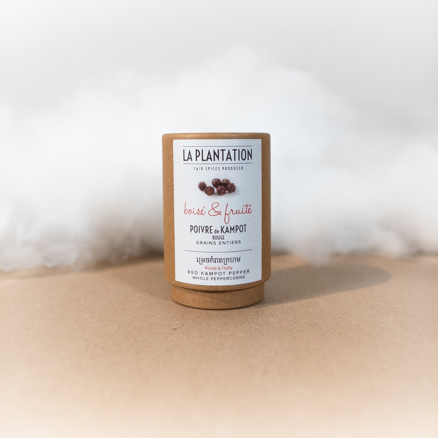 Poivre de Kampot Rouge IGP - La Plantation - Aromates - épicerie fine Les Épicurieuses