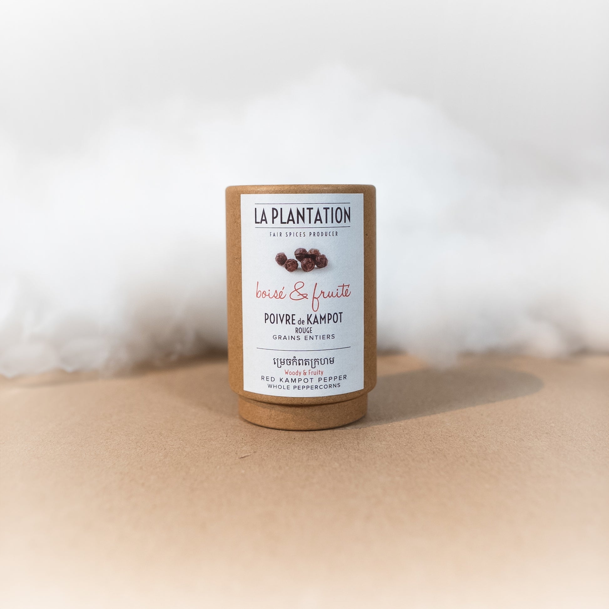 Poivre de Kampot Rouge IGP - La Plantation - Aromates - épicerie fine Les Épicurieuses