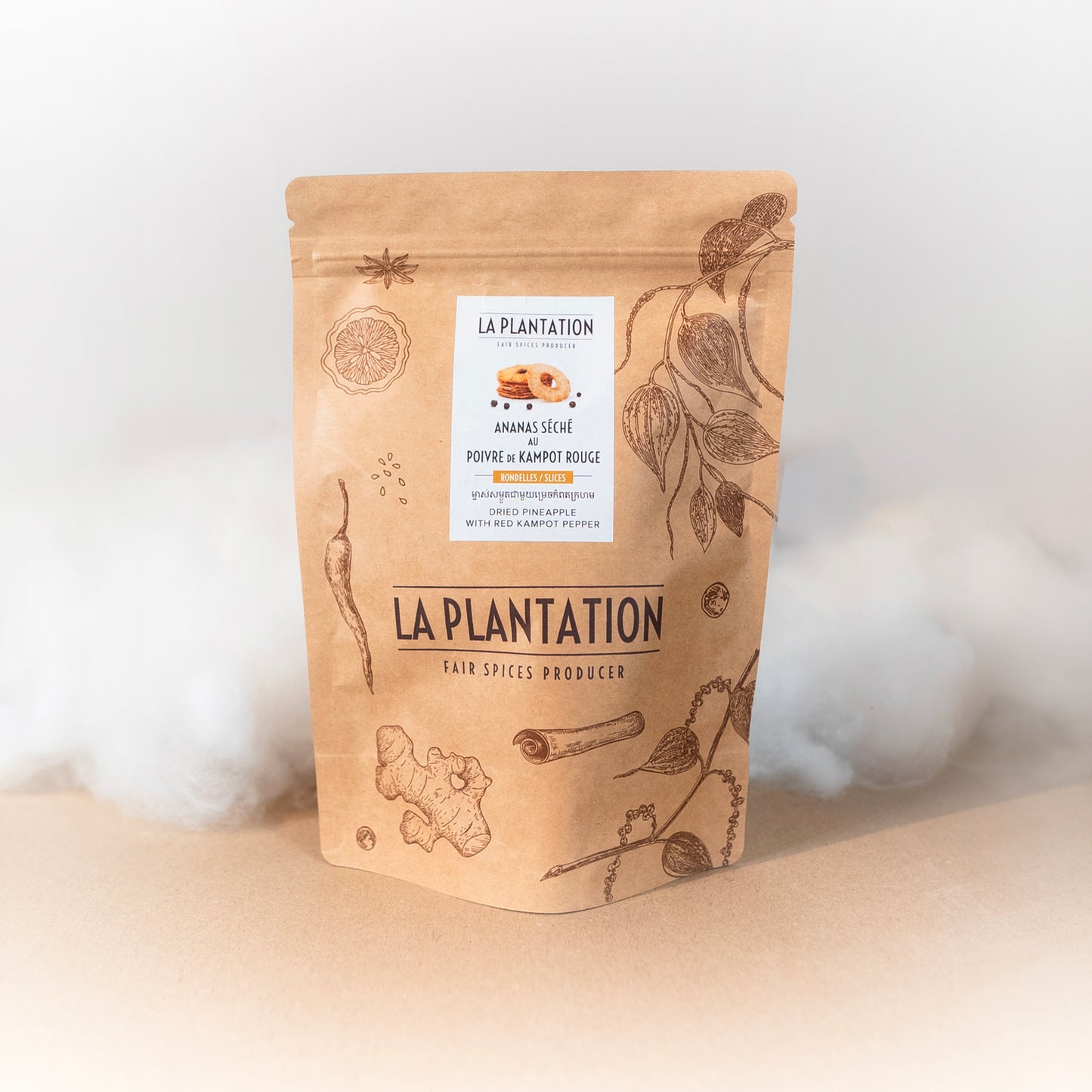Ananas Séché au Poivre de Kampot Rouge - La Plantation - Aromates - épicerie fine Les Épicurieuses