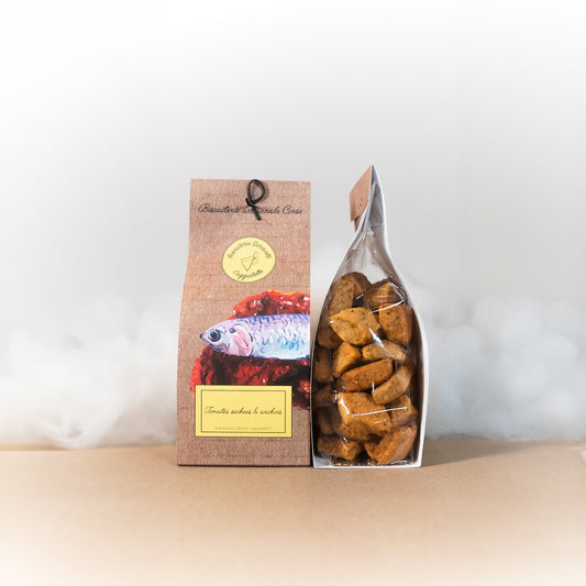 Cuggiulelle à la Tomate Séchée & Anchois - Cuggiulelle Saravelli - Biscuit Apéritif - épicerie fine Les Épicurieuses