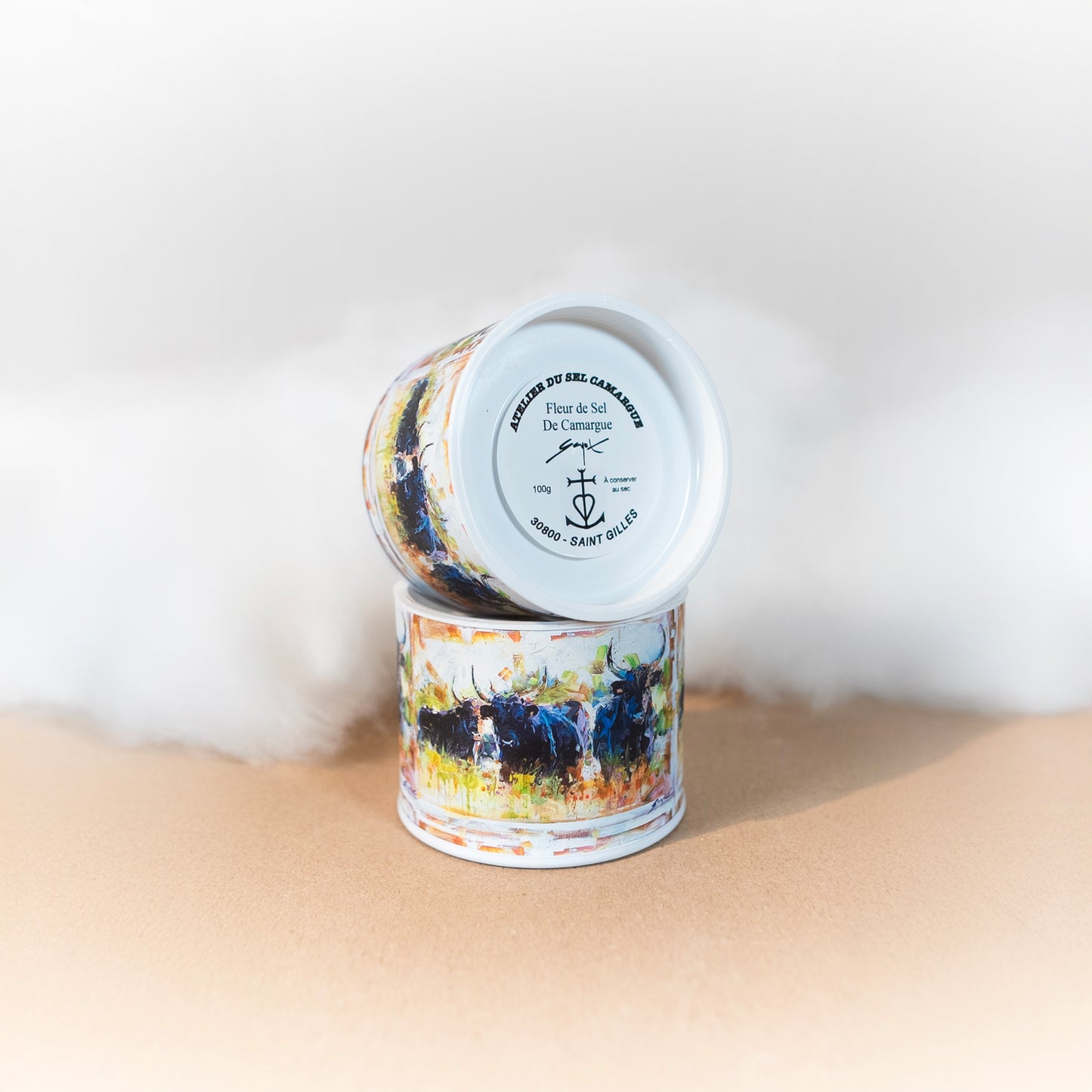 Fleur de Sel de Camargue - Édition "Taureau" - Atelier du Sel Camargue - Sel - épicerie fine Les Épicurieuses