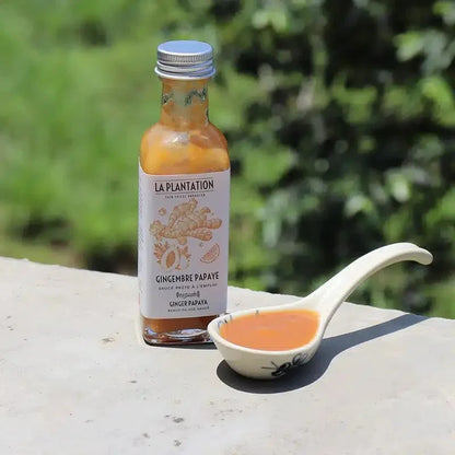Sauce Gingembre Papaye - vue 2 - La Plantation - Sauce Les Épicurieuses