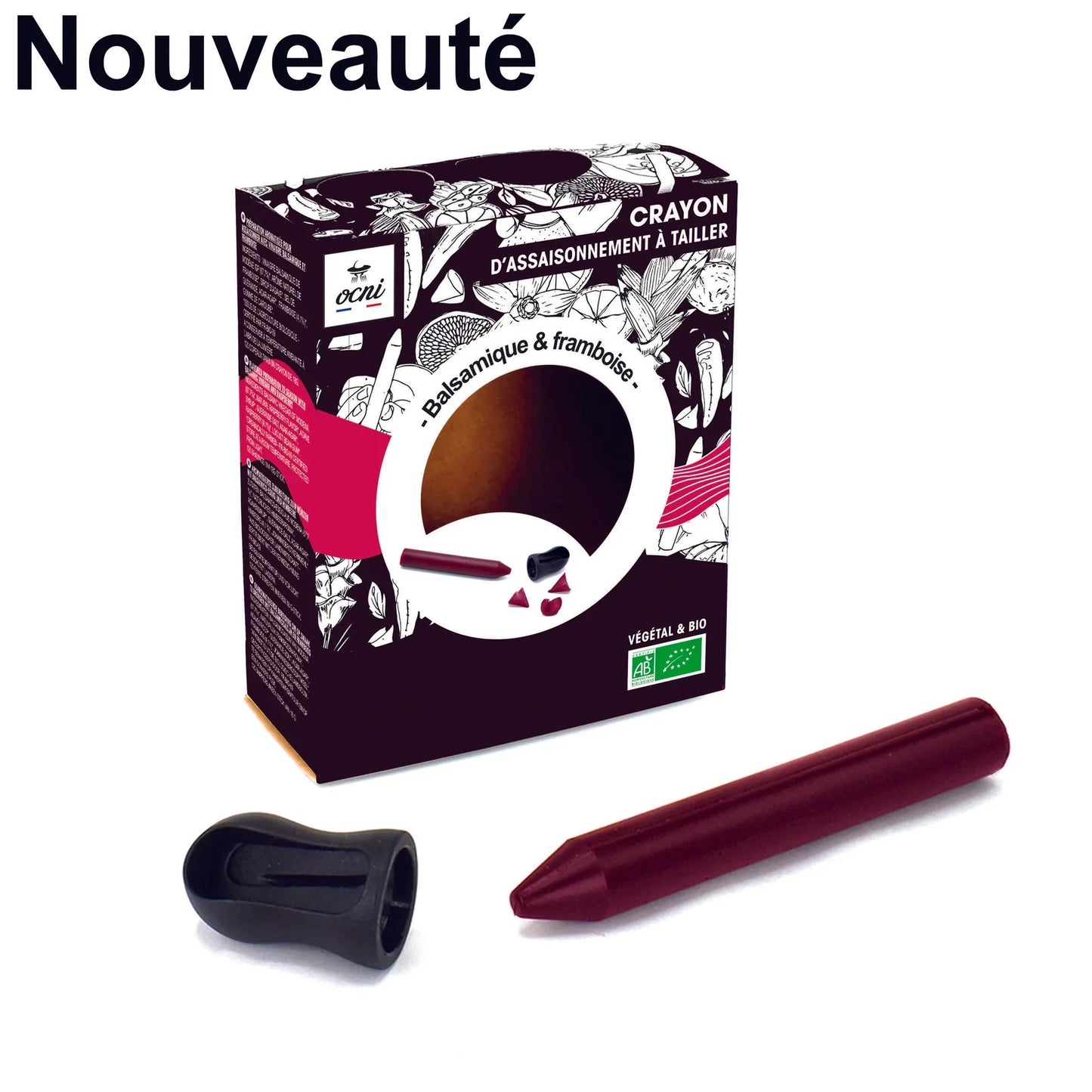 Crayon Balsamique & Framboise - vue 2 - Ocni - Condiment Les Épicurieuses