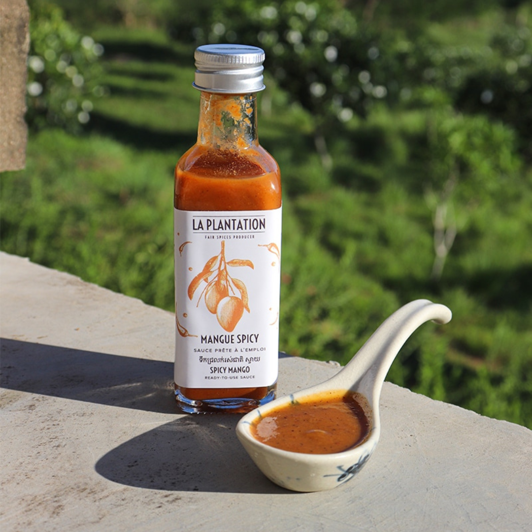 Sauce Mangue Spicy - vue 2 - La Plantation - Sauce Les Épicurieuses