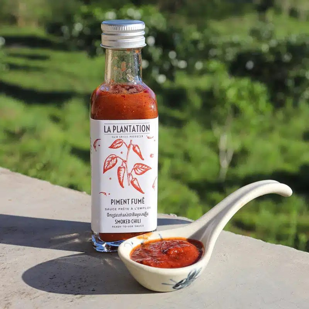 Sauce Piment Fumé - vue 2 - La Plantation - Sauce Les Épicurieuses
