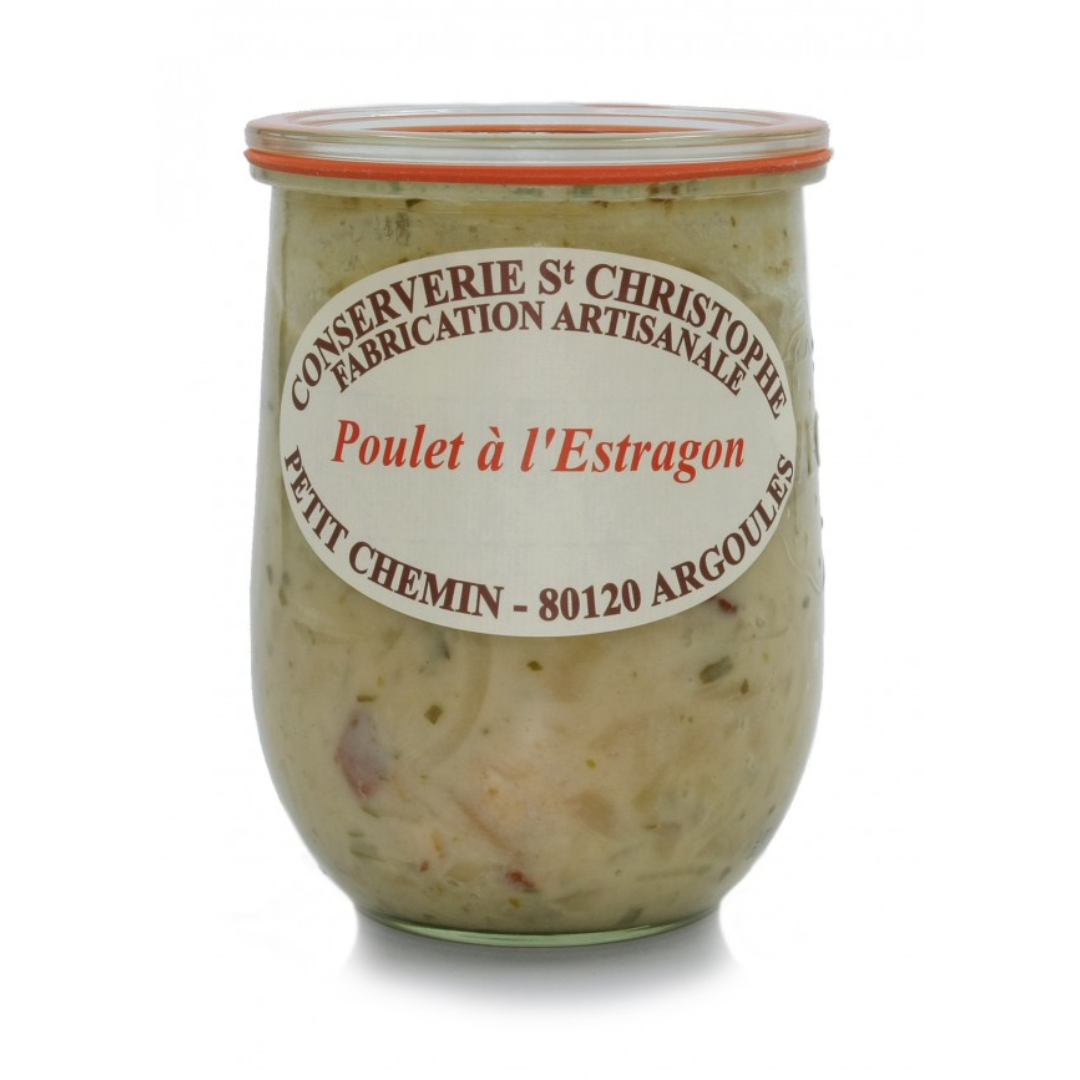 Poulet à l'Estragon - vue 2 - Conserverie St Christophe - Plat Cuisiné Les Épicurieuses